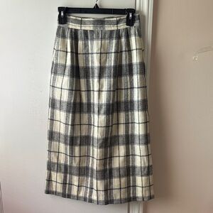 Plaid Gray and beige Women's Skirt